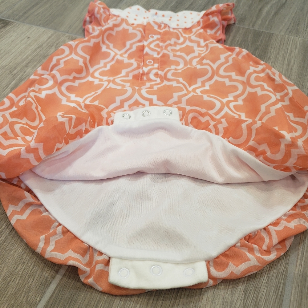 Baby essentials orange & white onsie 6mo - Picture 4 of 4